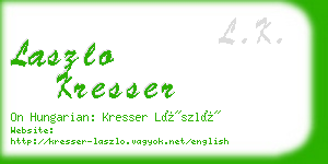 laszlo kresser business card